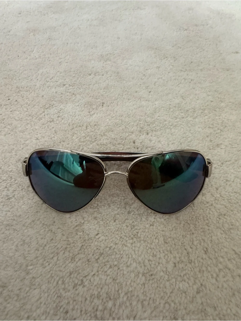 Costa Aviator South Point Sunglasses with Blue-Green Mirrored Lense